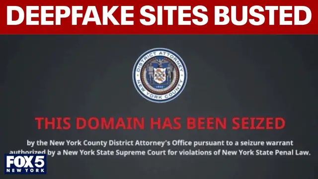 Video thumbnail for Manhattan DA seizes 12 AI deepfake pornography websites