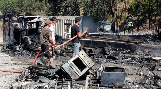 Video thumbnail for More than 360,000 evacuated as wildfires rage across France and Spain