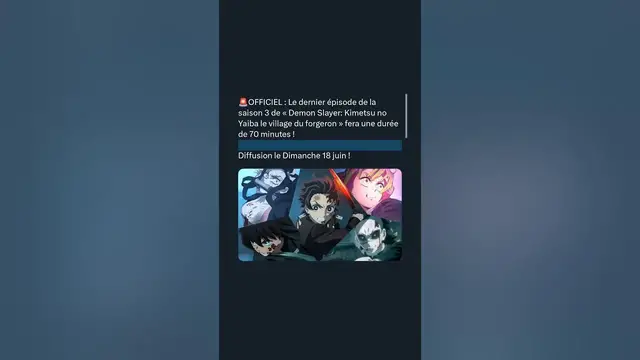 Video thumbnail for OFFICIEL : Le dernier épisode de la saison 3 de « Demon Slayer: Kimetsu no Yaiba
