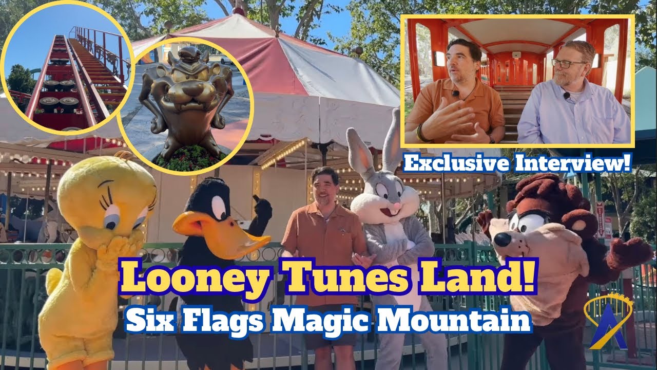 Video thumbnail for Exclusive Look At Looney Tunes Land at Six Flags Magic Mountain