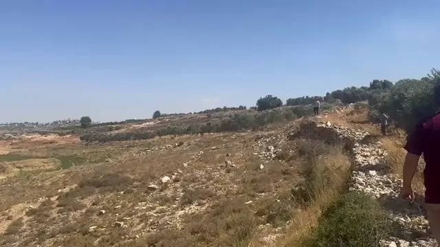 'Video thumbnail for A settler drove his truck along the top of a hill threatening villagers'