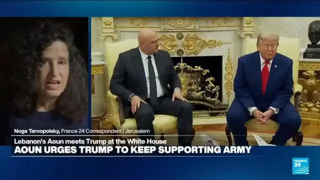 Video thumbnail for Lebanon's president urges Trump to 'keep supporting' its army