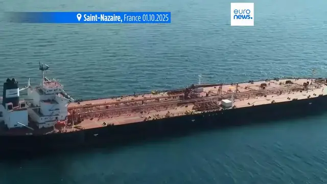 'Video thumbnail for France investigating Russia-linked tanker for 'serious offences,' Macron says'