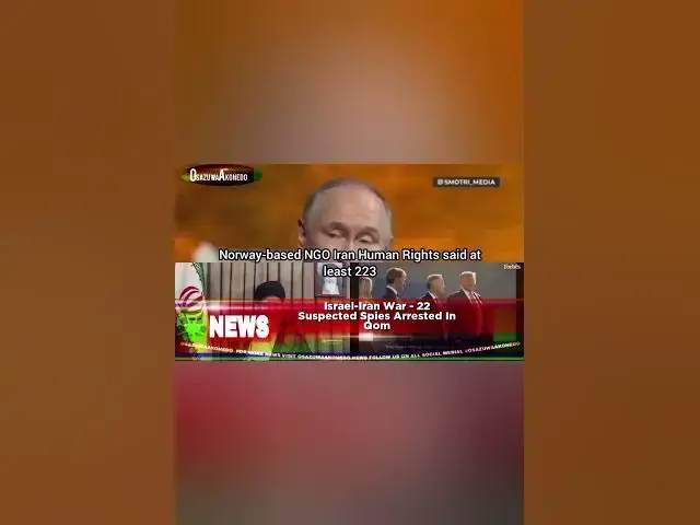 Video thumbnail for Israel-Iran War - 22 Suspected Spies Arrested In Qom