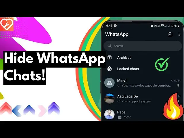 Video thumbnail for How to Hide Locked Chats in WhatsApp (easy) | Hide Lock chat folder on whatsapp