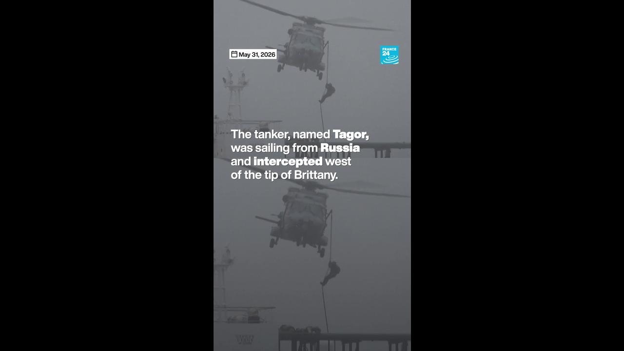 Video thumbnail for Russian oil tanker intercepted by France and allies in Atlantic