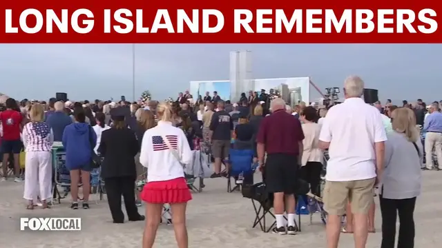 Video thumbnail for Long Island beachside memorial marks 25th anniversary of 9/11 attacks