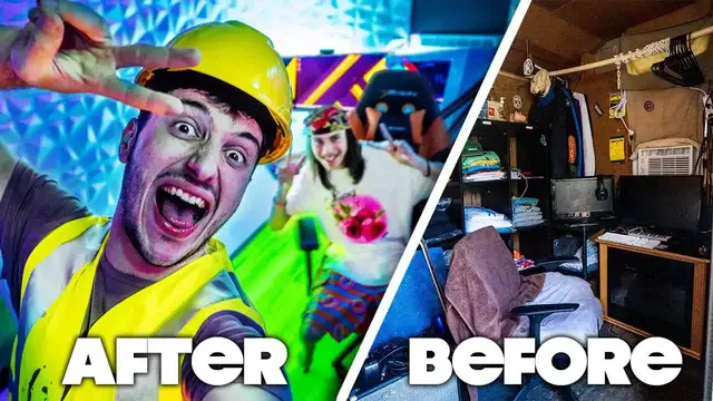 'Video thumbnail for FrenchieFries: i turned my subscriber's shed into a dream gaming room!'