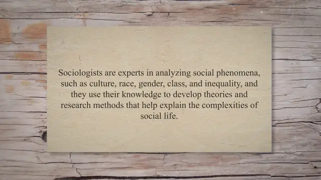 Video thumbnail for The Sociologist: Exploring the Study of Society, Key Skills, and Career Paths