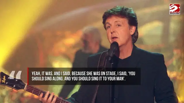Video thumbnail for Sir Paul McCartney urged Taylor Swift to sing with him at her wedding.