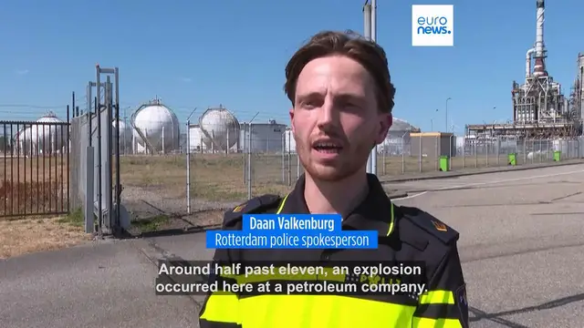 Video thumbnail for Explosion at Dutch port of Rotterdam leaves one dead and several injured, police say