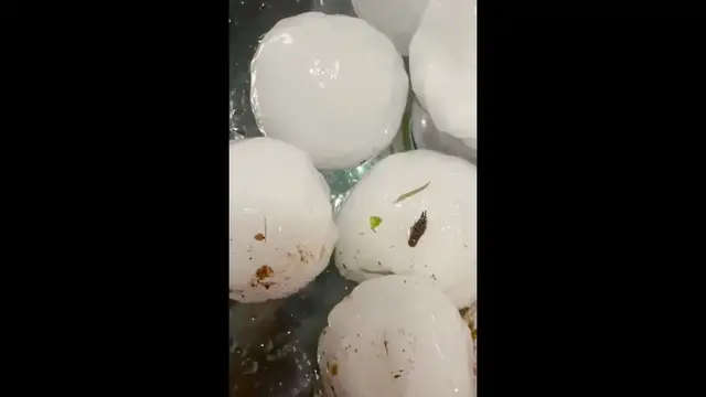 Video thumbnail for Widespread damage after huge hailstones pound Paraguay capital