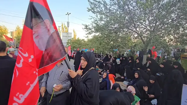 Video thumbnail for Iran: Commemoration ceremony held in Tehran for Iran's former supreme leader.