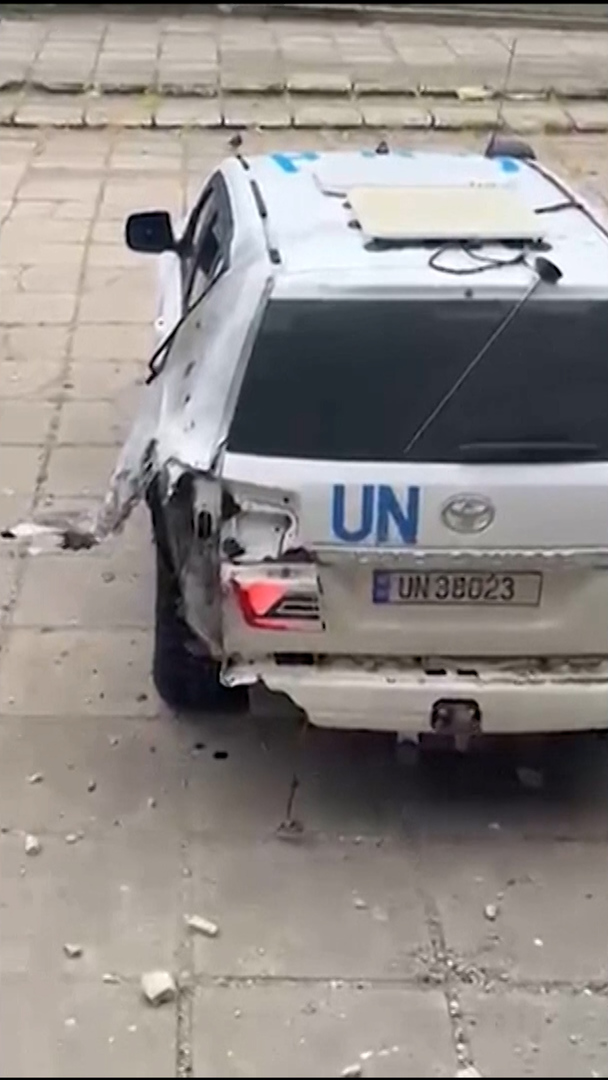 Video thumbnail for UN aid convoy hit by drone strikes in Ukraine's Kherson