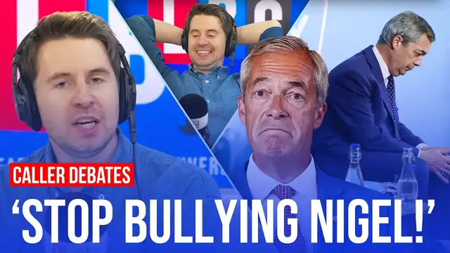Video thumbnail for Fuming callers berate LBC for scrutinising Nigel Farage
