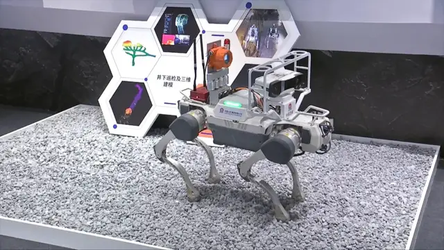 Video thumbnail for China: Conference displays robots' high-risk task capabilities.
