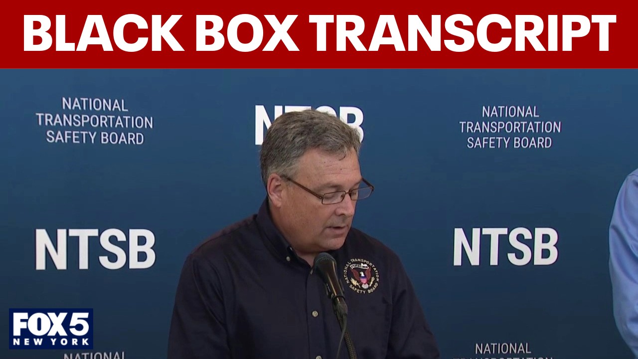 Video thumbnail for NTSB details black box transcript from Air Canada Express Flight 8646