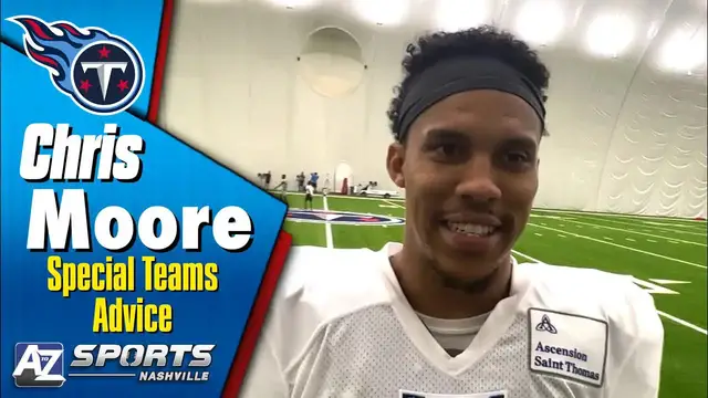 Video thumbnail for Titans WR Chris Moore gives great advice on importance of special teams for young guys