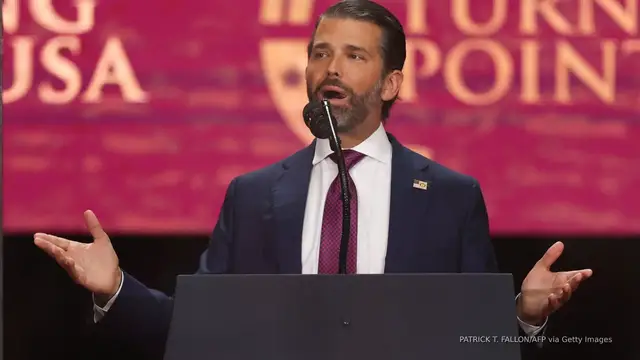 'Video thumbnail for Ethics questions loom over Trump Jr. benefiting financially from Pentagon drone deal'