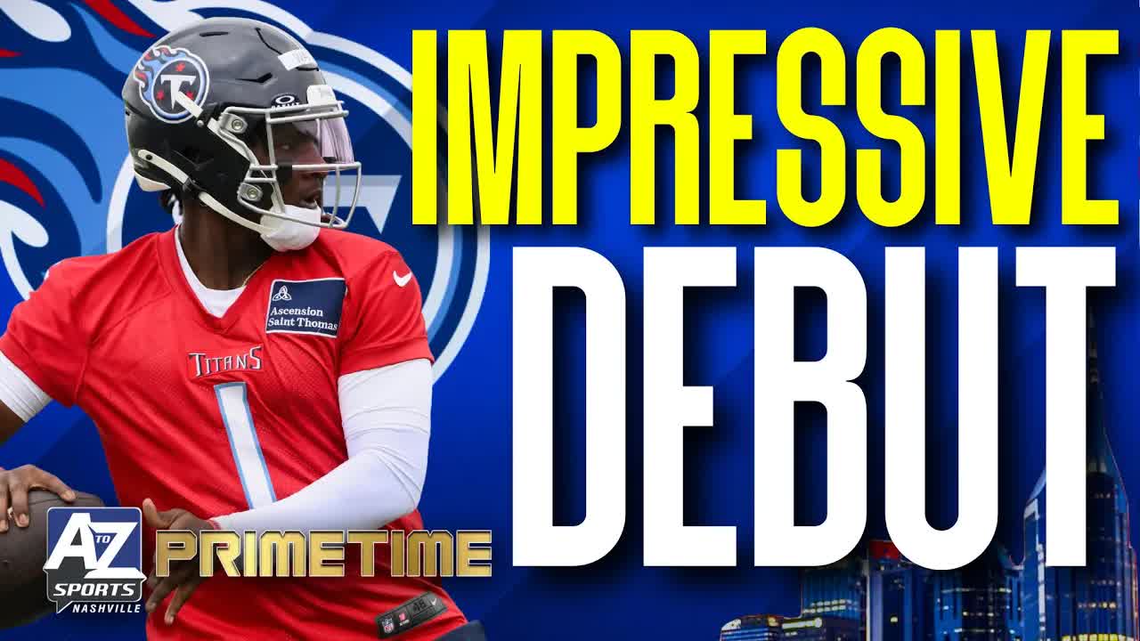 Video thumbnail for a to z sports nashville: cam ward's nissan stadium debut: titans training camp highlights