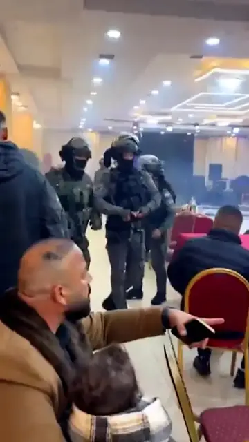 Video thumbnail for Israeli forces raid Palestinian wedding in occupied East Jerusalem
