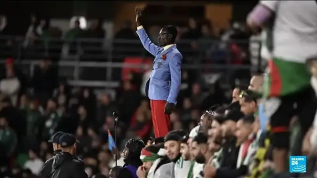 Video thumbnail for Congolese supporter becomes AFCON icon as he pays tribute to country's first PM
