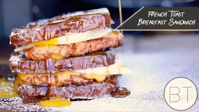 'Video thumbnail for The French Toast Breakfast Sandwich'