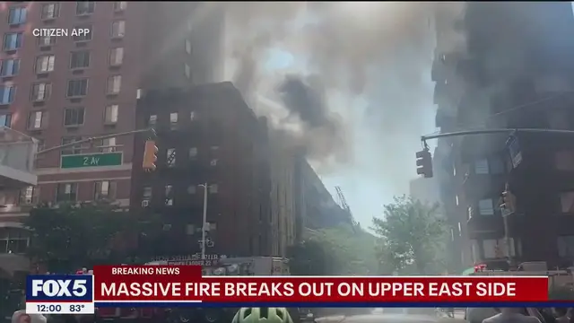 'Video thumbnail for Massive fire breaks out on Upper East Side'