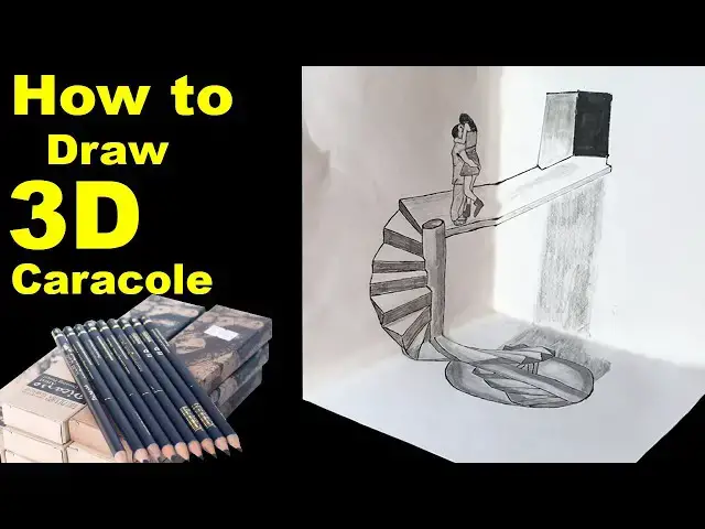 Video thumbnail for How to Draw 3D Caracole - Anamorphic Corner Art