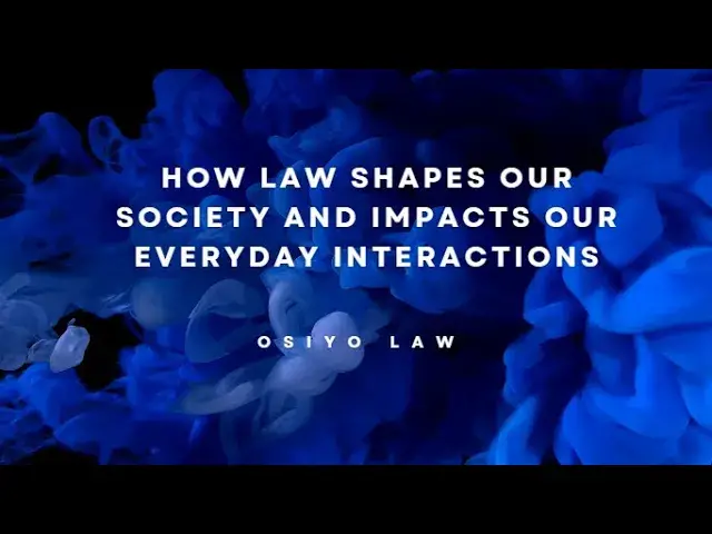Video thumbnail for How Law Shapes Our Society and Impacts Our Everyday Interactions
