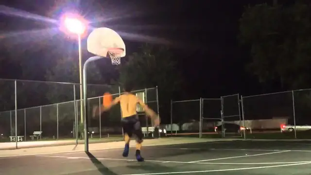 'Video thumbnail for Isaiah Rivera Night Dunk Session :: First Elbow Dunk'
