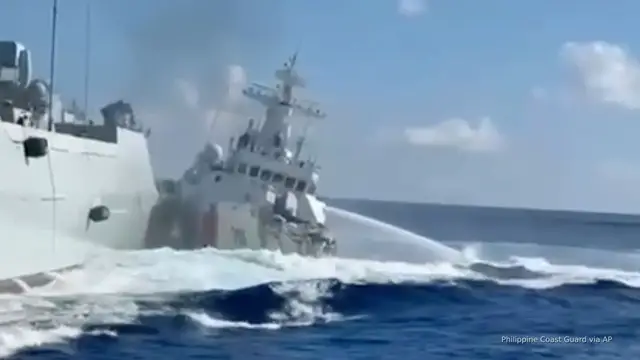'Video thumbnail for Video shows Chinese ships colliding in South China Sea'