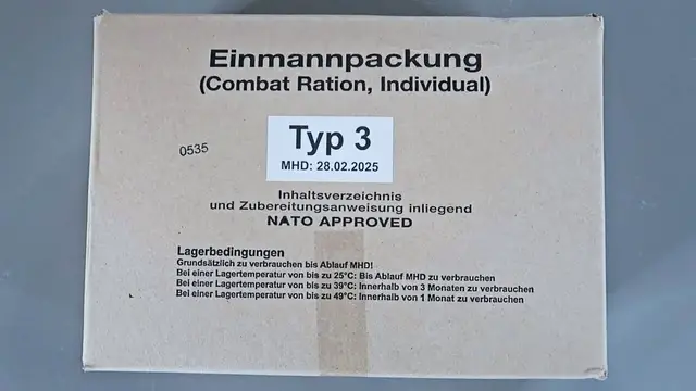 Video thumbnail for Tasting German  Military EPA 24Hr Ration (Meal Ready to Eat) NEW Version 2025 BBD Taste Test
