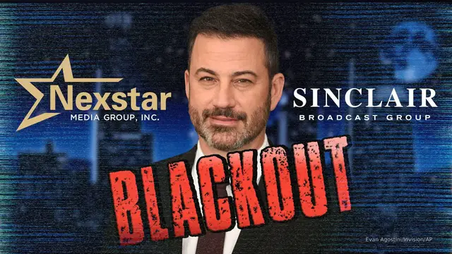 'Video thumbnail for Nexstar, Sinclair black out Jimmy Kimmel: A look at TV’s history of show boycotts'
