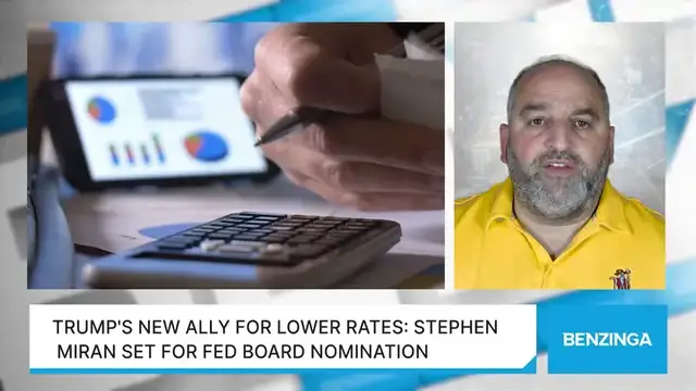 'Video thumbnail for Trump's New Ally For Lower Rates: Stephen Miran Set For Fed Board Nomination'