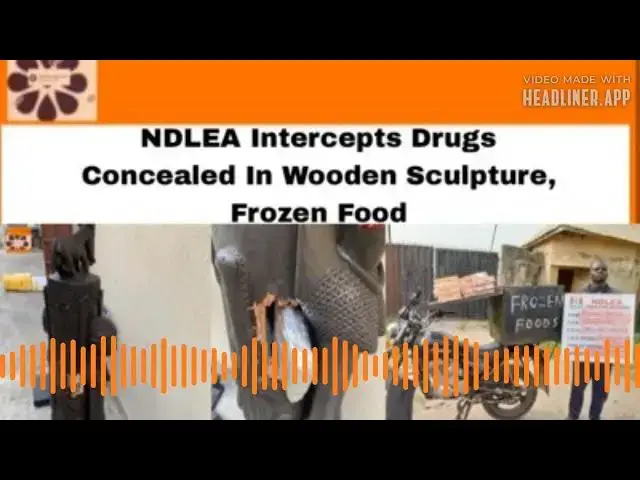 Video thumbnail for NDLEA Intercepts Drugs Concealed In Wooden Sculpture, Frozen Food ~ OsazuwaAkonedo