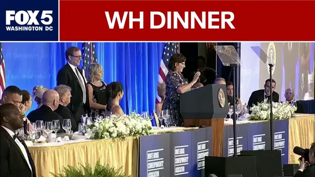 Video thumbnail for White House Correspondents’ Association presents awards during rescheduled dinner