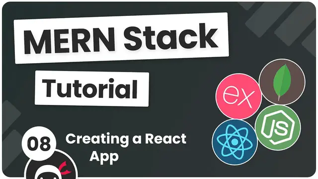 Video thumbnail for MERN Stack Tutorial #8 - Making a React App
