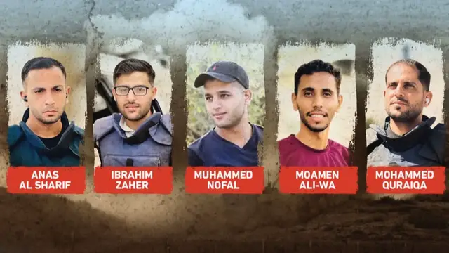 'Video thumbnail for Anas al-Sharif among five Al Jazeera journalists killed by Israel in Gaza'