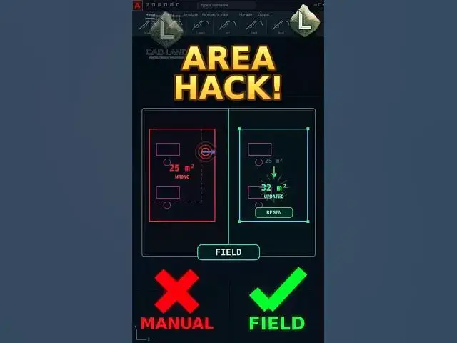 Video thumbnail for This AutoCAD Area Text Updates Itself!
