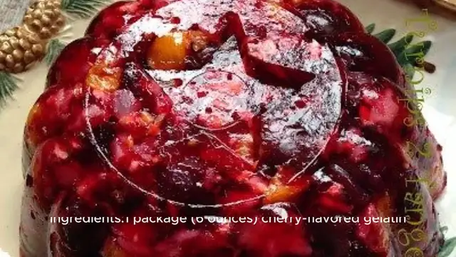 Video thumbnail for Cranberry-Black Cherry Gelatin Salad Recipe