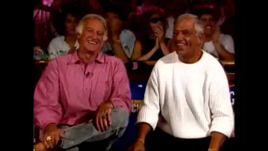 'Video thumbnail for Bob Uecker talks to Bernie "Boom Boom" Geoffrion on The All New Bob Uecker Sports show, talks Hockey'