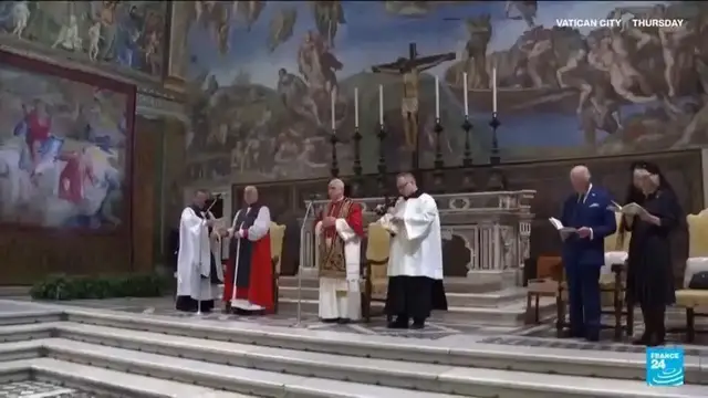 'Video thumbnail for British royals in Vatican for historic visit to Pope Leo'