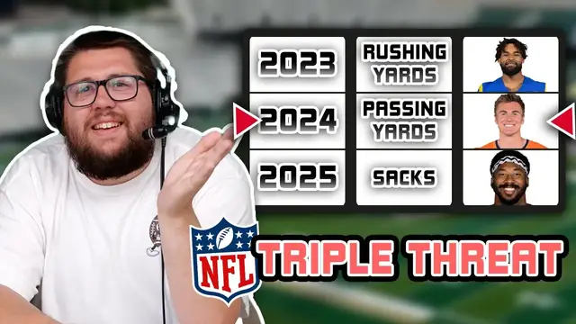 Video thumbnail for We created a NEW NFL Trivia game (NFL Triple Threat!)