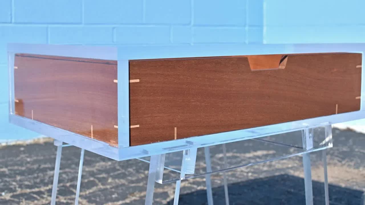 Video thumbnail for DIY Floating Drawer Acrylic Table