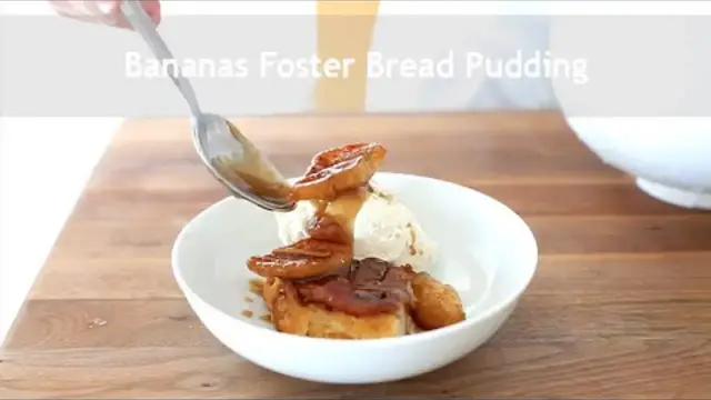 'Video thumbnail for Bananas Foster Bread Pudding'