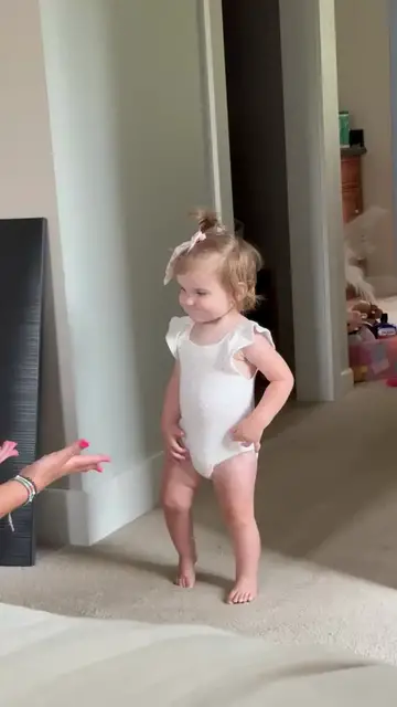 Video thumbnail for Toddler Taking Adorable First Steps with Proud Family