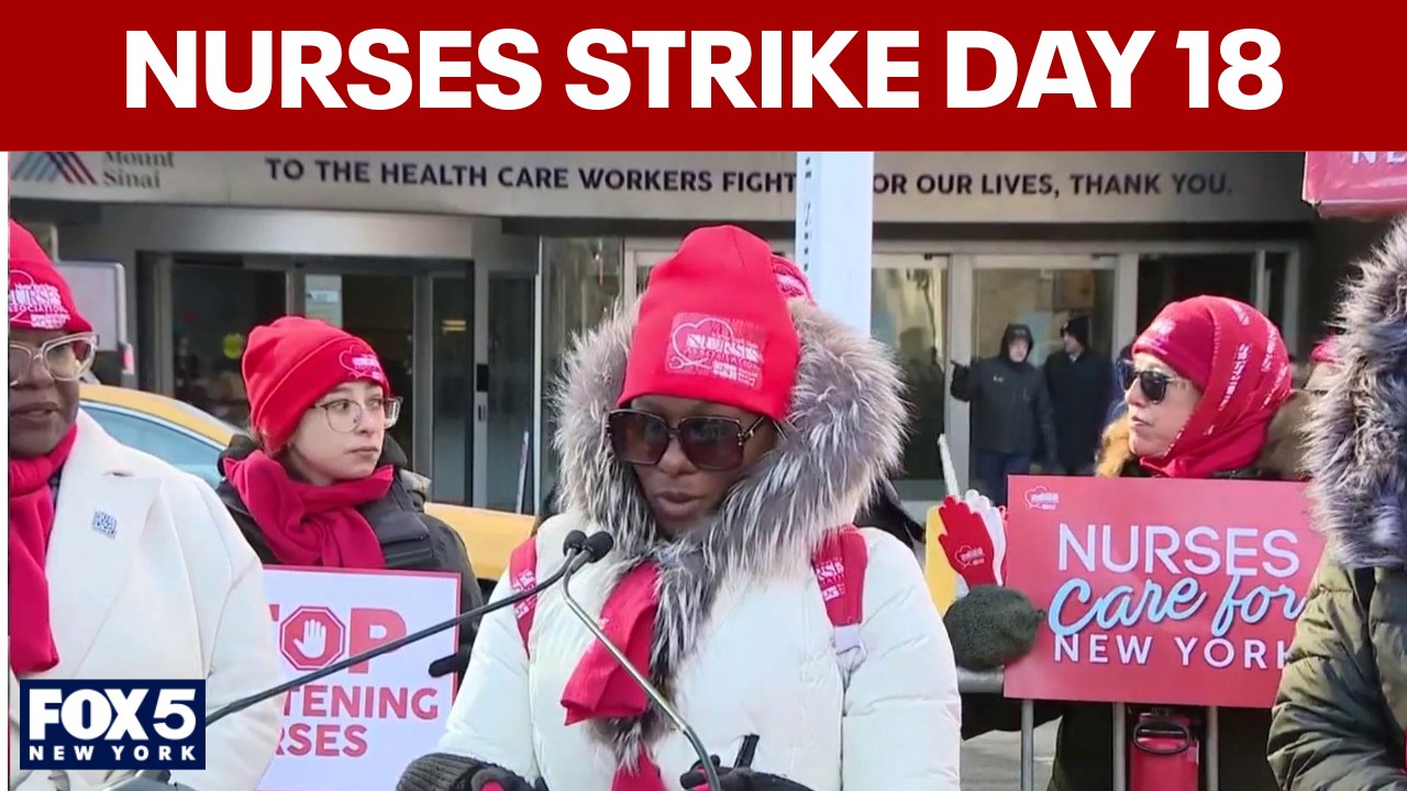 Video thumbnail for Nurses strike day 18 update