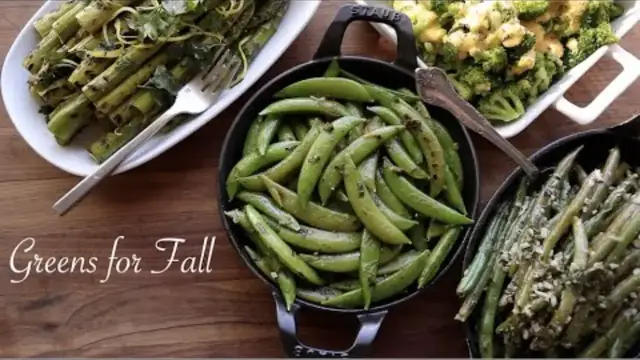 'Video thumbnail for Greens For Fall - 4 green side dishes for the holidays'