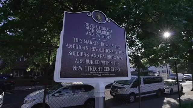 Video thumbnail for Daughters of the American Revolution honors patriots with marker at New Utrecht Cemetery